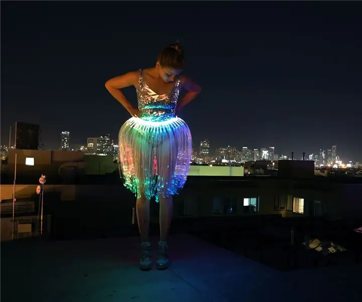 Fiber Optic Jellyfish Skirt: 16 trin (med billeder)