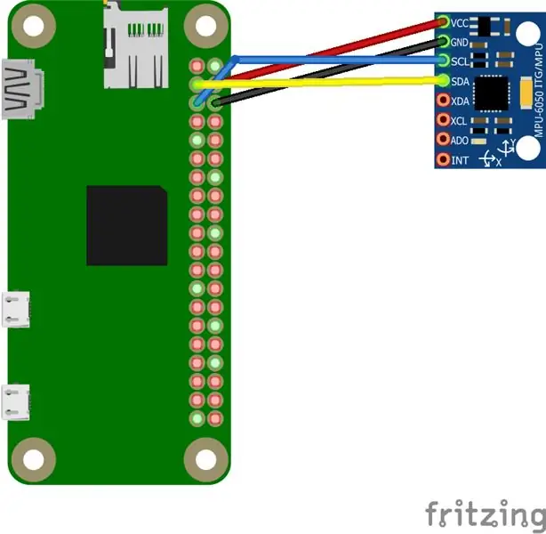 Fixation du MPU6050