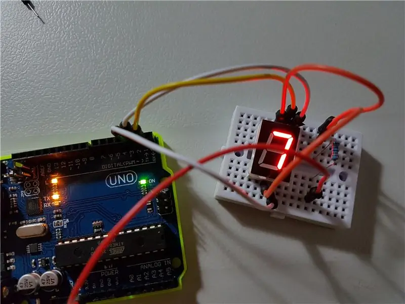 Свържете сегмент C (Arduino Pin 3, LED Pin 4)