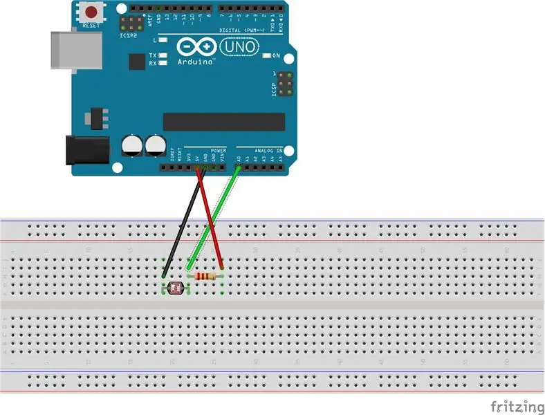 إضافة مقاومات الضوء إلى Arduino الخاص بك