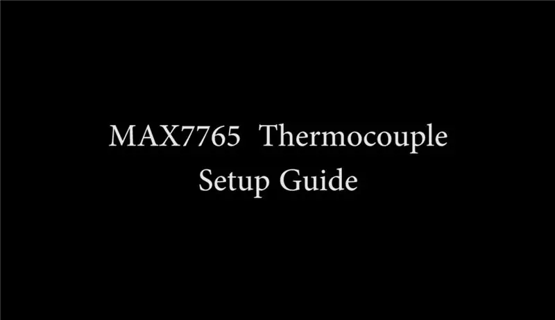 คู่มือการติดตั้งเทอร์โมคัปเปิล Arduino และ MAX6675