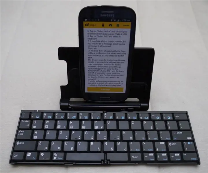 Utilice el teclado infrarrojo de Palm con dispositivos Android: 5 pasos