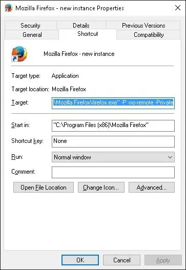 Penambahbaikan Tetapan Firefox