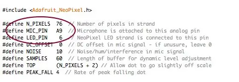 Laai Arduino IDE af, installeer die Neopixel -biblioteek en laai die kode op