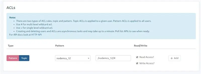 MQTT: اختصاص قانون ACL