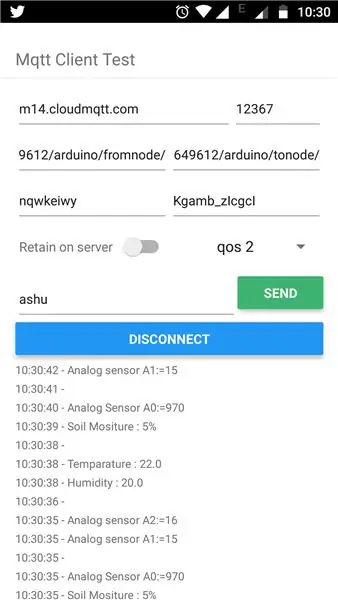 Nodemcu: MQTT kliendi seadistamine Androidis