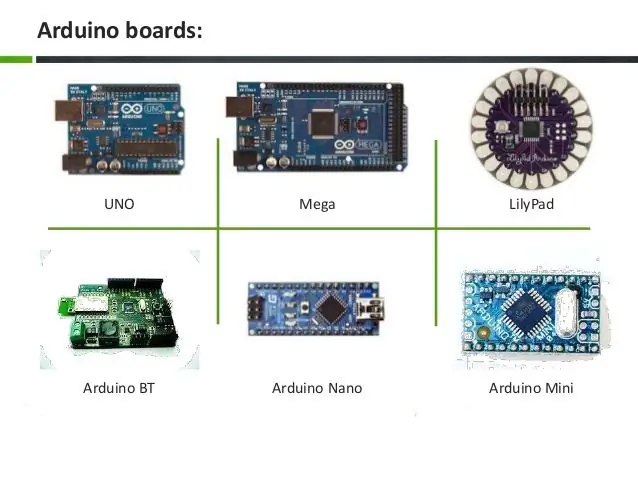 Tipos de Arduino