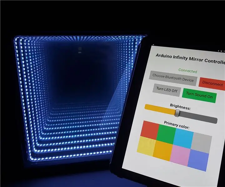 Arduino Infinity Mirror (Bluetooth & Sound Reactive): 9 steg (med bilder)