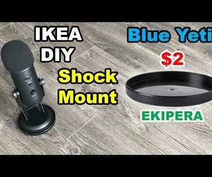 Nosač za plavi Yeti USB mikrofon iz IKEA -e: 4 koraka (sa slikama)