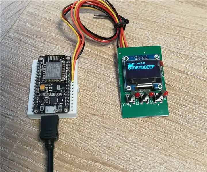 Paano ikonekta ang NodeMCU / ESP8266 at OLED Shield: 8 Hakbang