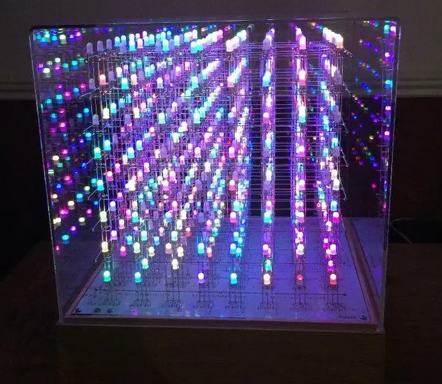 Arduino Mega 8x8x8 RGB LED kocka