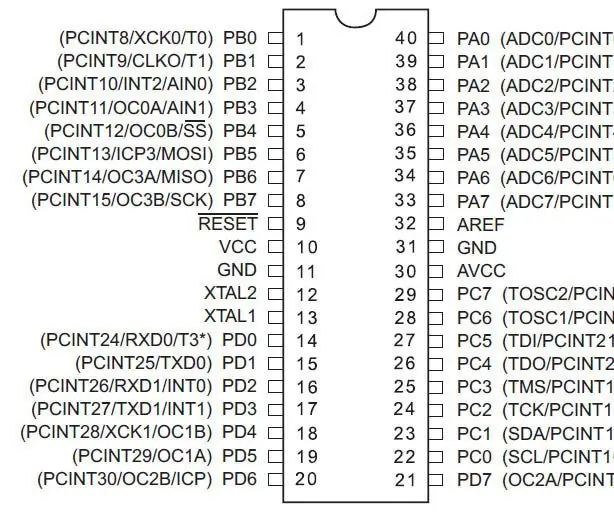 ATMega1284P pedál pre gitarové a hudobné efekty: 6 krokov (s obrázkami)