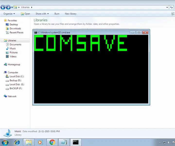 Comsave: I-lock ang Iyong Mga Tala (batch File App): 3 Mga Hakbang