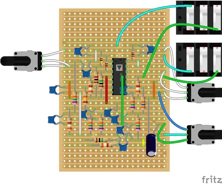 Блок эффектов ATMega1284 Quad Opamp: 4 ступени (с изображениями)