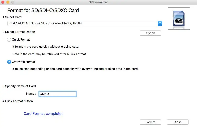 Forbered MicroSD-kortet