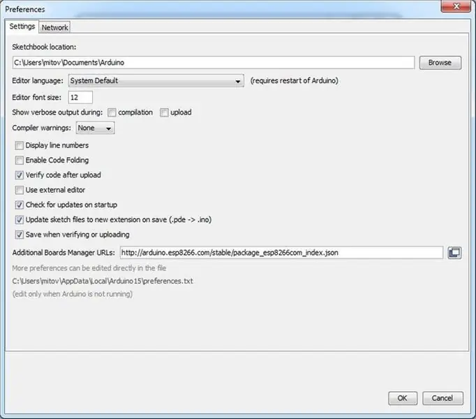 Configuración del software Arduino