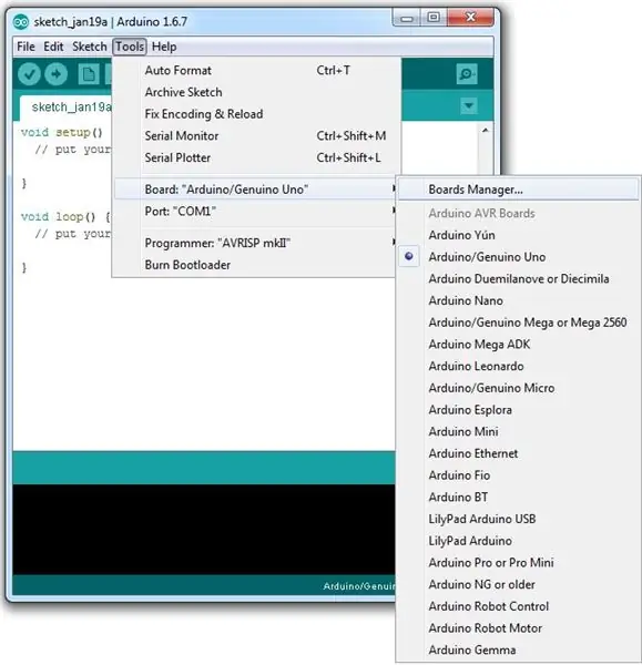 Configurando o software Arduino