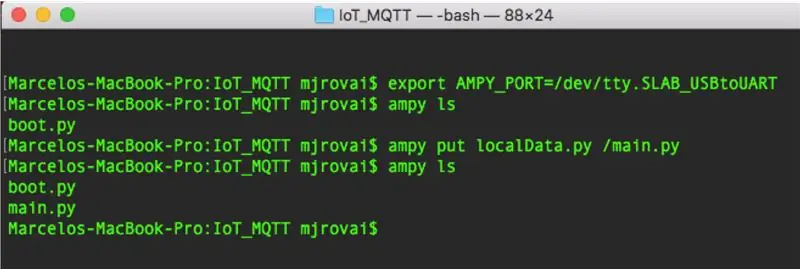 Exécution du code de station locale au démarrage d'ESP