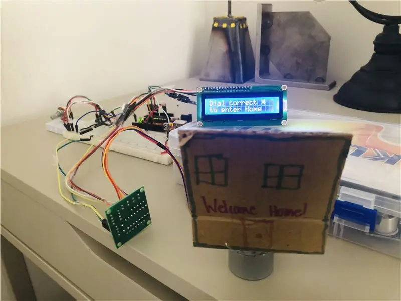 LCD Display Home Lock System