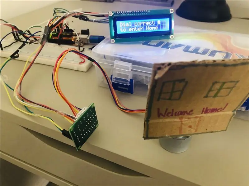 LCD Display Home Lock System