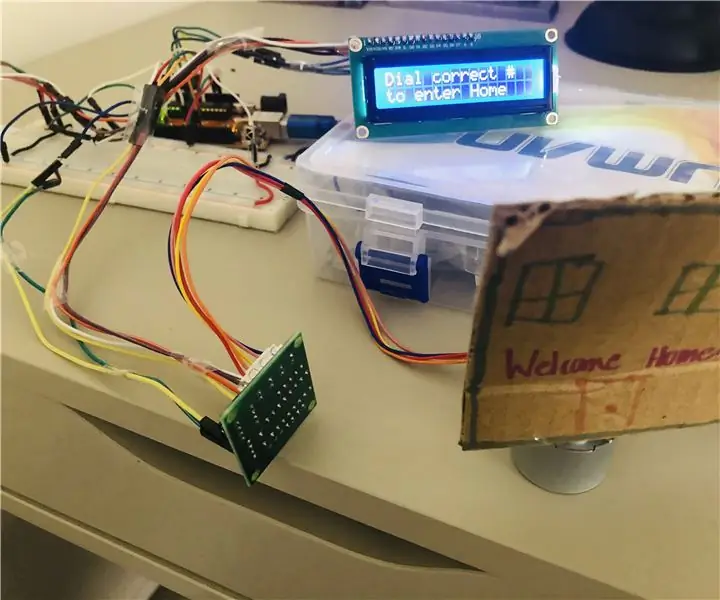 Sistema de bloqueio doméstico com tela LCD: 6 etapas