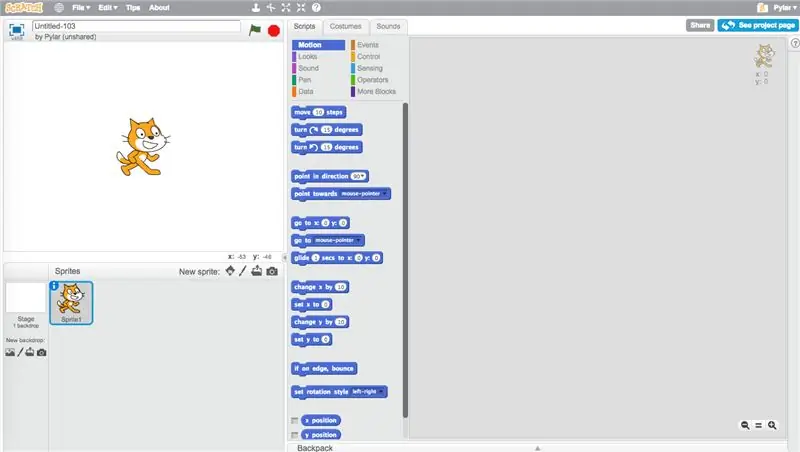 L'editor di Scratch: una panoramica