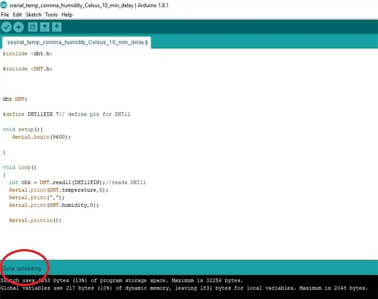 I-load ang Code sa Arduino