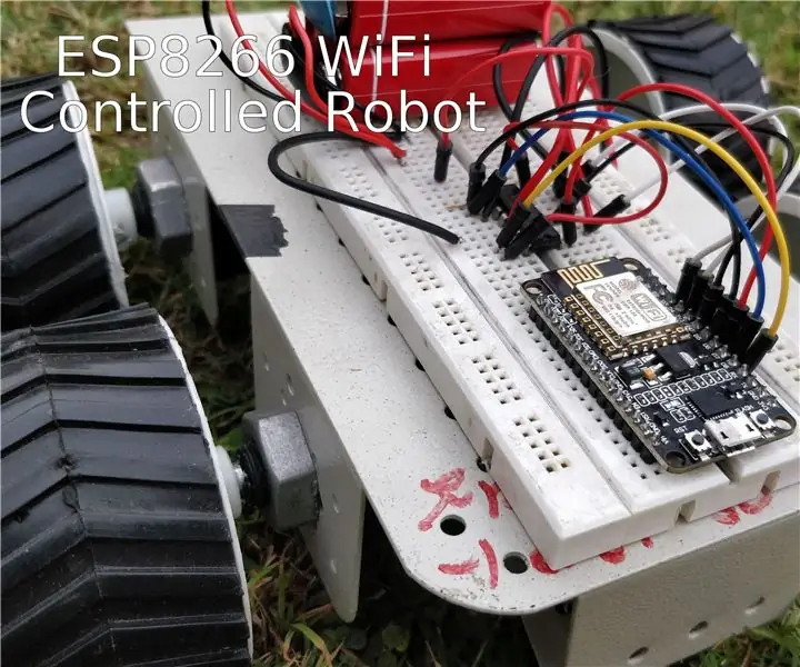 Robot řízený WiFi ESP8266: 11 kroků (s obrázky)