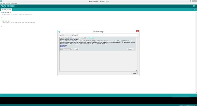 Kuongeza ESP8266 katika Arduino IDE