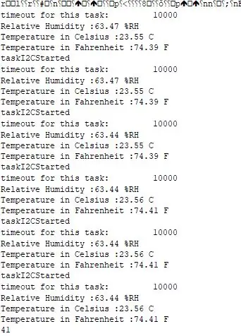 Lectura de valores de temperatura y humedad de SHT25