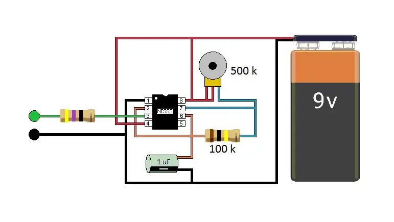 Bitmap de circuito montado em cores