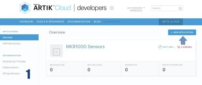 Créer une application cloud ARTIK