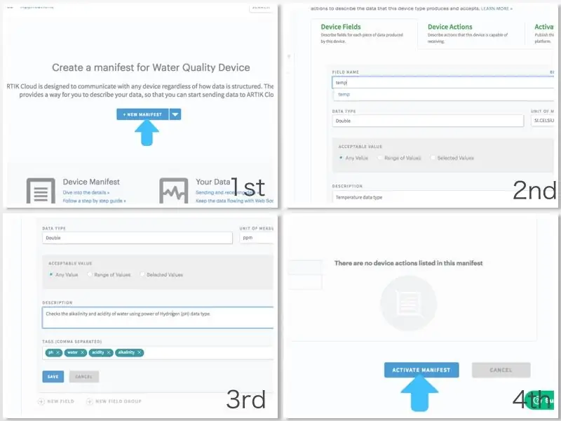 Creeu un manifest nou per al vostre tipus de dispositiu