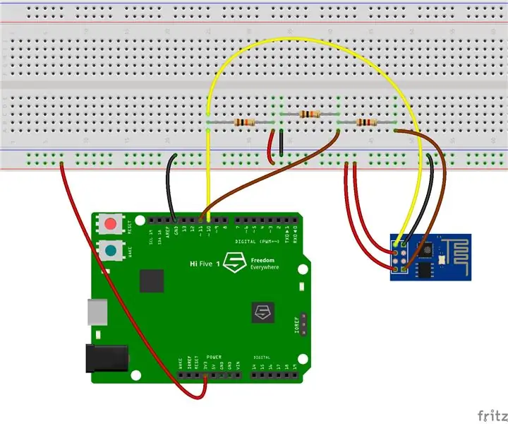 Bodi ya HiFive1 Arduino Pamoja na Mafunzo ya Moduli ya WiFi ya ESP-01: Hatua 5