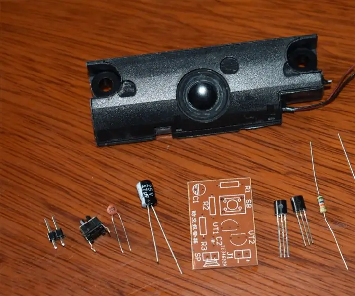 DIY Huab Cua Raid Siren Nrog Cov Tiv Thaiv thiab Capacitors thiab Transistors: 6 Cov Kauj Ruam (nrog Duab)