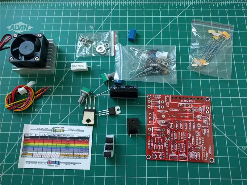 Montaje del kit del circuito de la fuente de alimentación