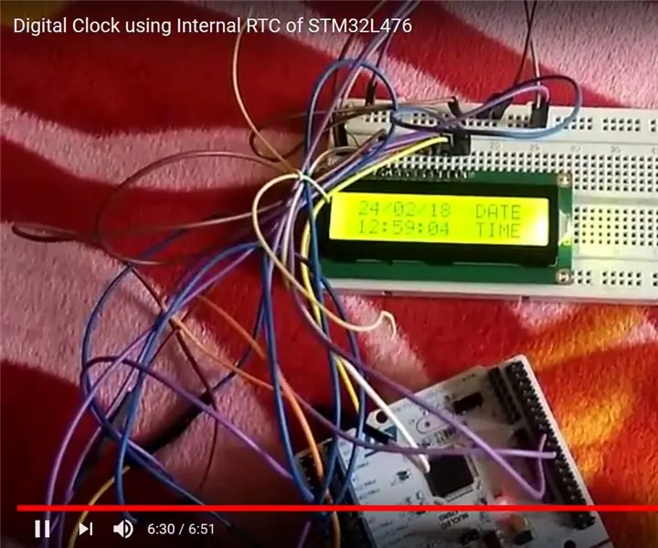 Digitalηφιακό ρολόι με χρήση εσωτερικού RTC του STM32L476: 5 βήματα