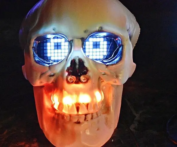 Halloween-project met schedel, Arduino, knipperende LED's en scrollende ogen - Maker, MakerED, MakerSpaces: 4 stappen