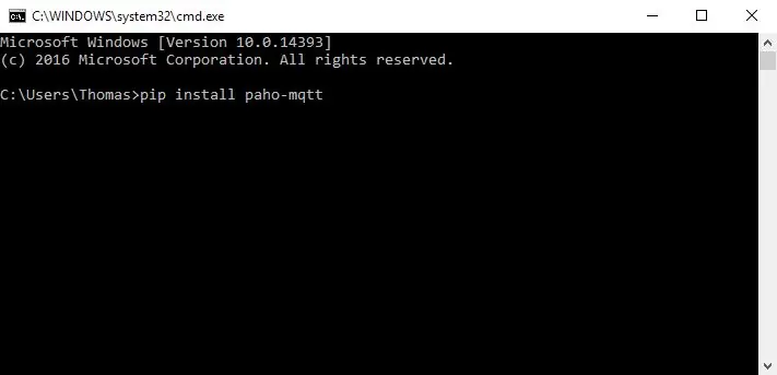 Namestitev odjemalca Python (paho-mqtt)