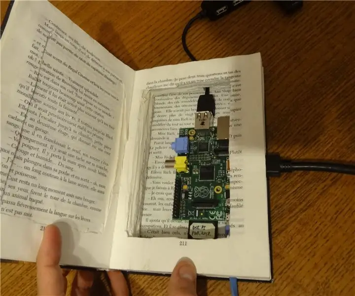 Secret Book Case สำหรับ Raspberry Pi: 5 ขั้นตอน