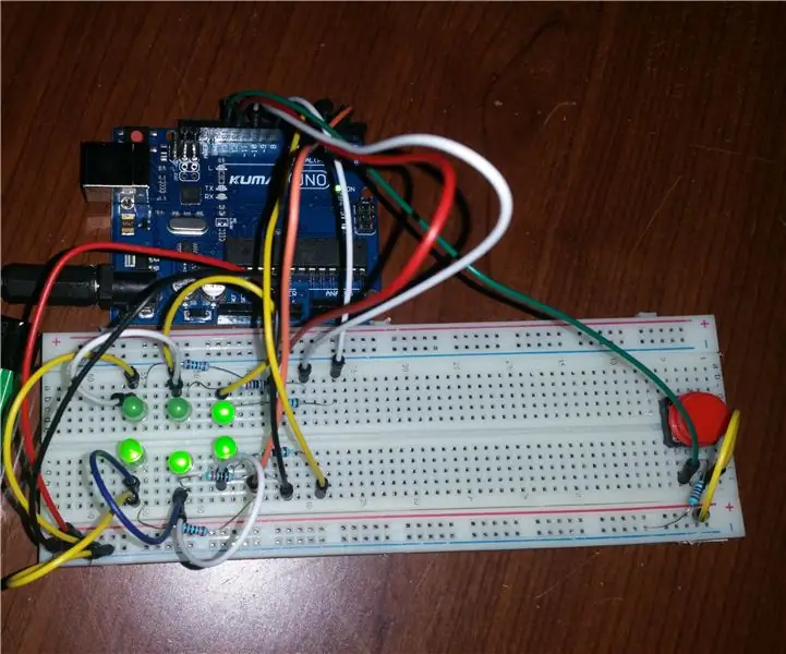 النرد LED اردوينو DIY: 5 خطوات (بالصور)