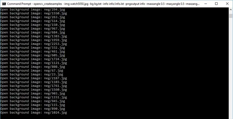 Positieve voorbeelden maken in OpenCV