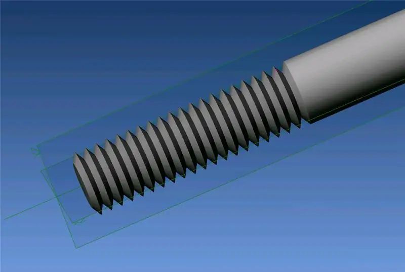 Alibre Design in zunanje niti (2. metoda): 5 korakov