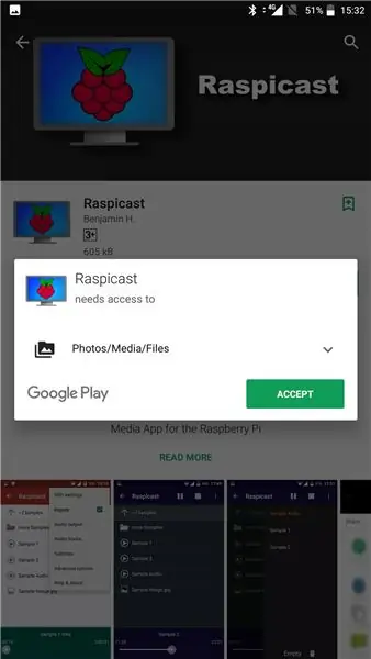 Android -те Raspicast жүктеп алыңыз