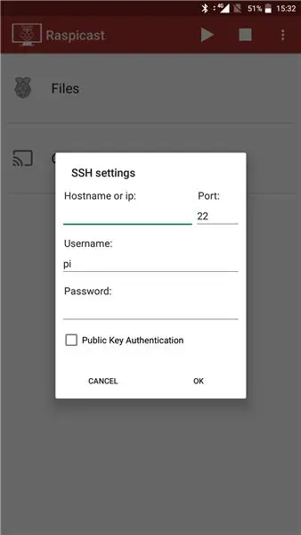 إرسال المحتوى الخاص بك إلى Raspberry Pi