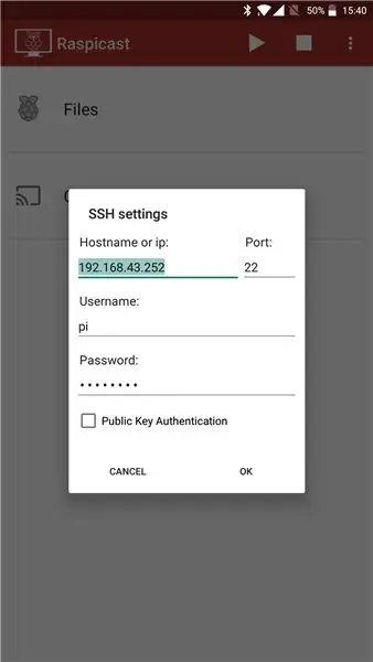 Transmitir su contenido a Raspberry Pi