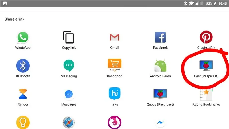 Casting af dit indhold til Raspberry Pi