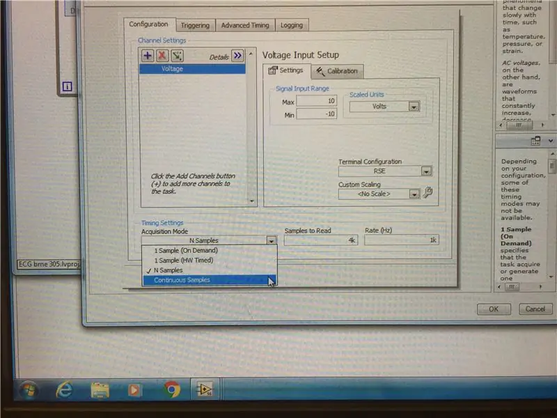 LabVIEW para traçar a forma de onda de ECG e calcular a freqüência cardíaca (batimentos por minuto)