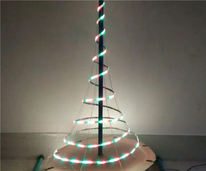 Spiral Led Christmas Tree: 4 քայլ (նկարներով)