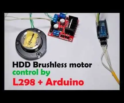 Arduino + L298: 6 bosqichli cho'tkasi bo'lmagan motorni ishga tushiring